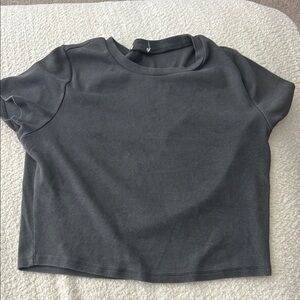 Gray Short Sleeve Top